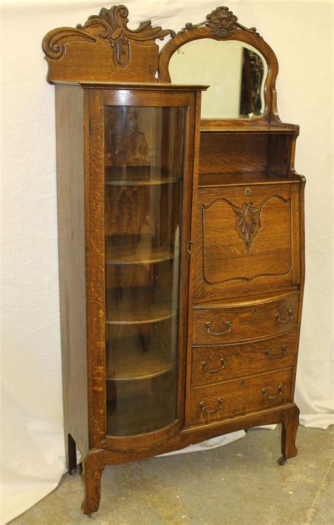 Antique Secretary Desk With Glass Hutch Value at Isaac Macquarie blog