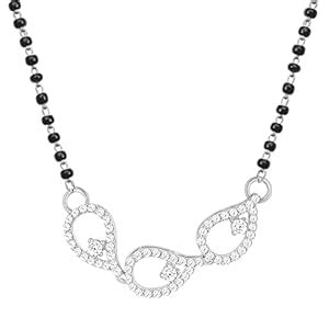 GIVA 925 Silver Heap of Love Mangalsutra | Black Bead Necklace to Gift ...