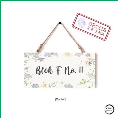 Jual Hiasan Gantungan Dinding Pintu Custom Papan Nomor Rumah Sign - P12 ...