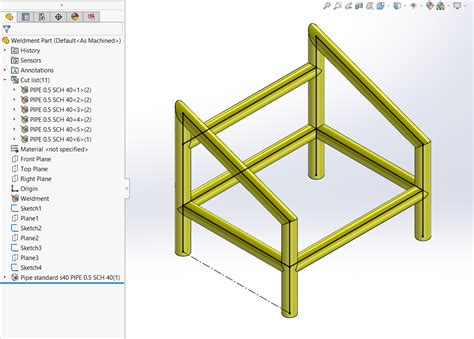 SolidWorks Example Sweep 的图像结果