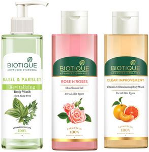 BIOTIQUE Body Wash 200 ML - Basil & Parsley , Rose N'Roses & Vitamin C ...