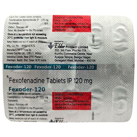 Fexoder-120 mg Tablet | Uses, Side Effects, Price | Apollo Pharmacy
