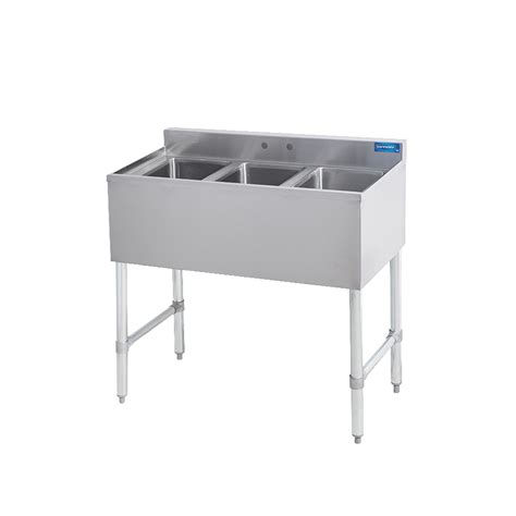Sapphire SMBS-3 Three Compartment Underbar Sink Unit Three Compartment ...