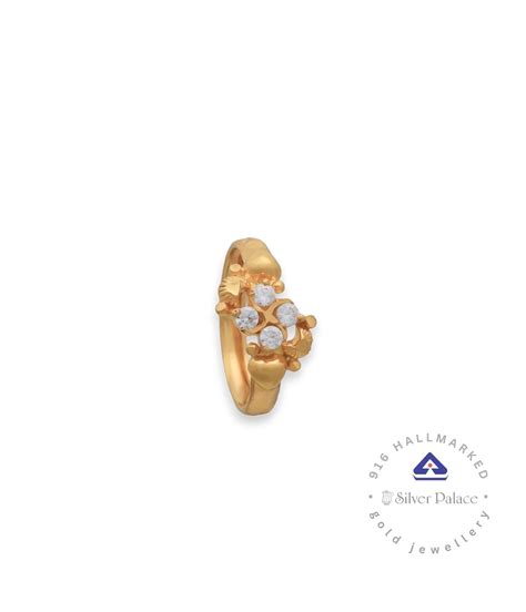 Kanche Collections New Design With Cz Stone Studded 22kt Gold Ring For ...