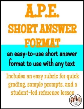 Image result for AP Short-Answer Format