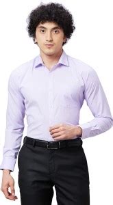 PARK AVENUE Men Self Design Formal Purple Shirt - Buy PARK AVENUE Men ...