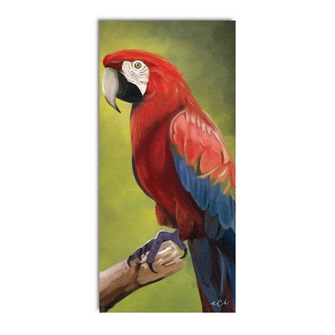 Colorful Parrot on Tree Original Design Canvas Printed Wall Painting ...
