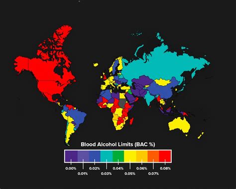 Drink Driving Limits Around the World Legal... - Maps on the Web