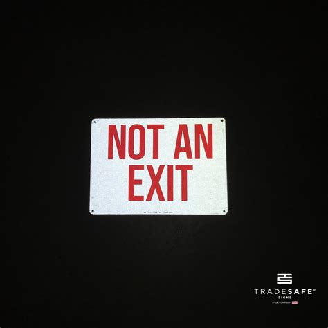 Not An Exit Sign - Aluminum Exit Sign | TRADESAFE