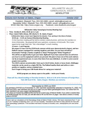 Fillable Online WILLAMETTE VALLEY GENEALOGICAL SOCIETY, INC. Fax Email ...