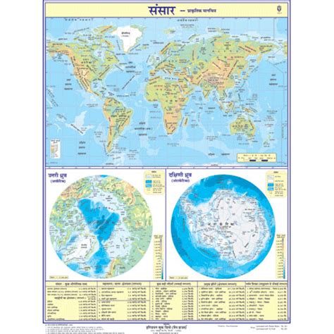 WORLD PHYSICAL (HINDI) SIZE 45 X 57 CMS