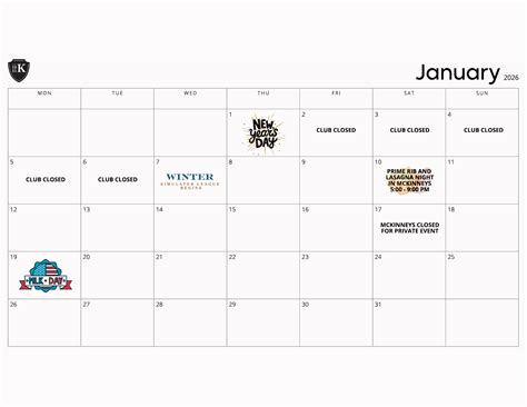 Calendar | Kearney Country Club