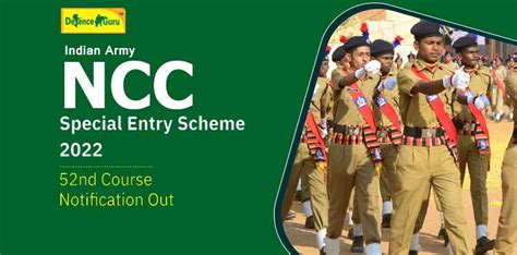Army NCC Special Entry Scheme 52 Course Men & Women Notifications Out ...