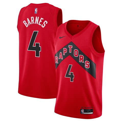 Toronto Raptors Nike Swingman Jersey - Red - Scottie Barnes - Mens ...