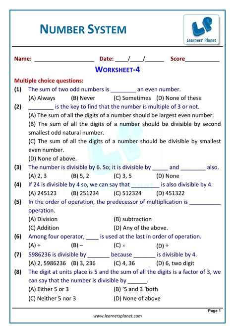 Computer Number System Worksheet 的图像结果