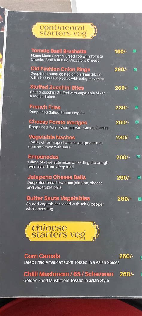 Menu at Element E7 Resto Bar, Hyderabad, KPHB
