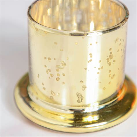 Bell Jar Glass Candle Holder Gold