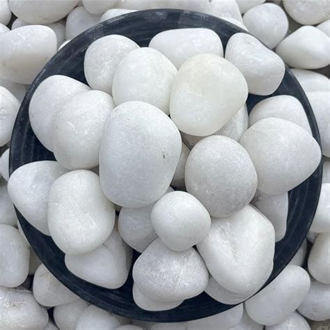 Foodie Puppies White Polished River Rock Stones (White Jumbo, 5Kg) (4cm ...