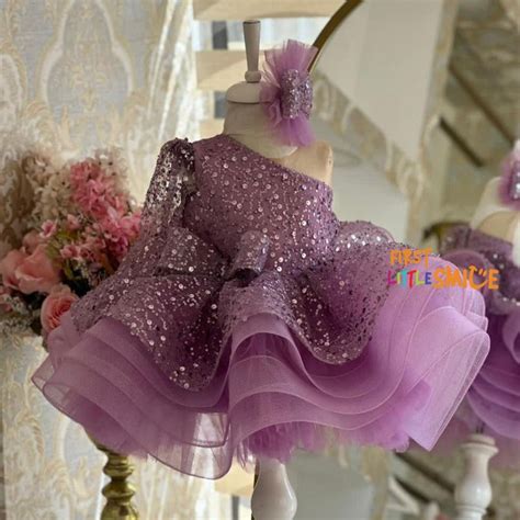 Fluffy Sequin And Beaded Birthday Party Dress – First Little Smile