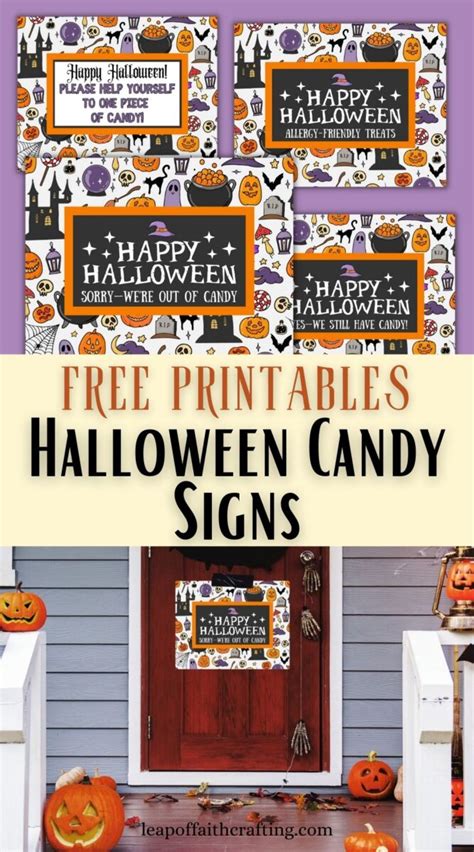 FREE Printable Halloween Candy Signs (4 Printables!) - Leap of Faith ...