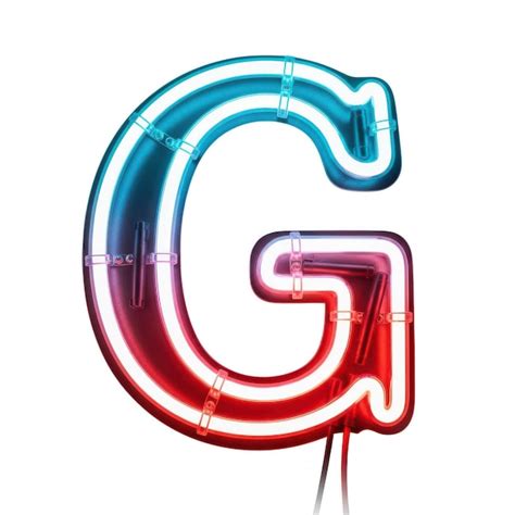 Vibrant neon lighted letter g | Premium AI-generated PSD