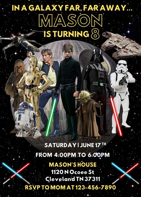 Star Wars Birthday Invitations