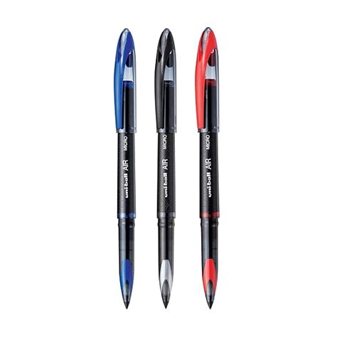 uni-ball Air UBA188M 0.5mm Roller Ball Pen | Blue, Black & Red Ink ...