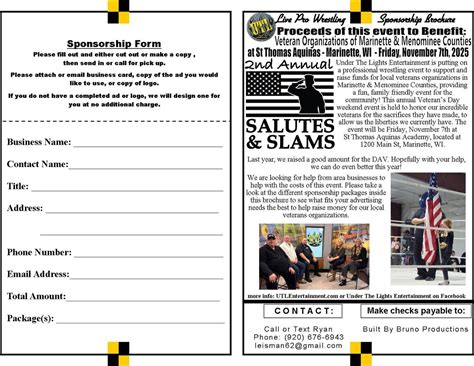 UTL Pro Wrestlings: Salutes & Slams 2 - Veterans Fundraiser at St ...