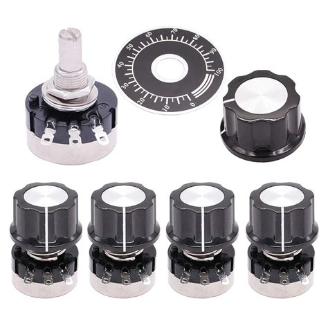 Buy Molence 5PCS RV24YN20S 5K ohm Single Turn Carbon Film Rotary ...