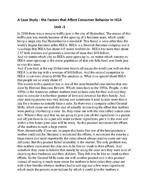 A Case Study - IKEA Strategy - A Case Study - the Factors that Affect ...