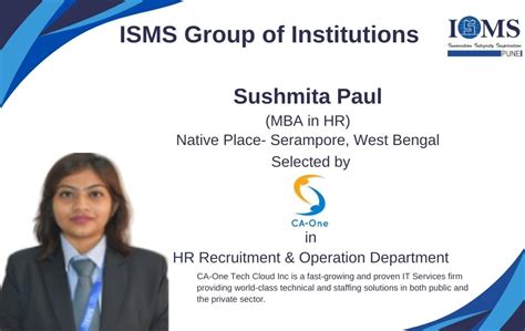 Final Placements - ISMS PUNE - ISMS PUNE