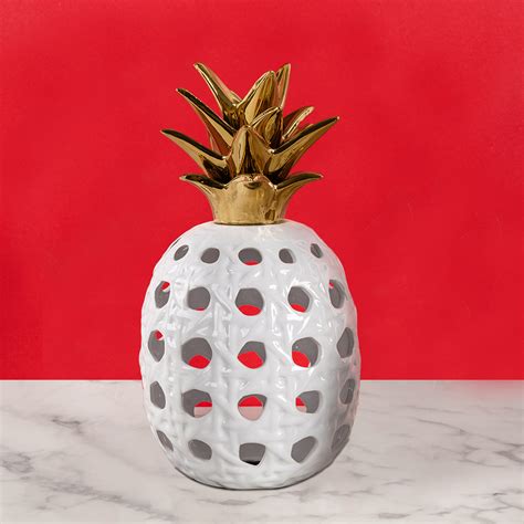 Golden Crown Pineapple Decorative Ceramic Vase And Showpiece - Medium ...