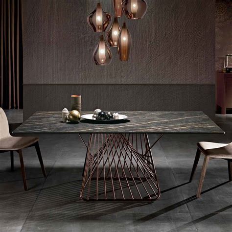 Moderni design table in glass-ceramic made in Italy, Mitia