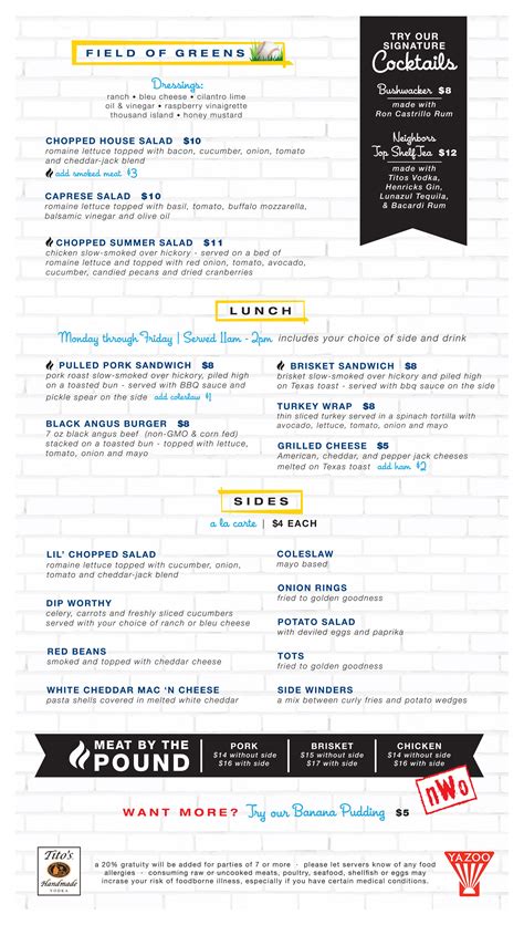 SYLVAN PARK MENU – Neighbors Nashville