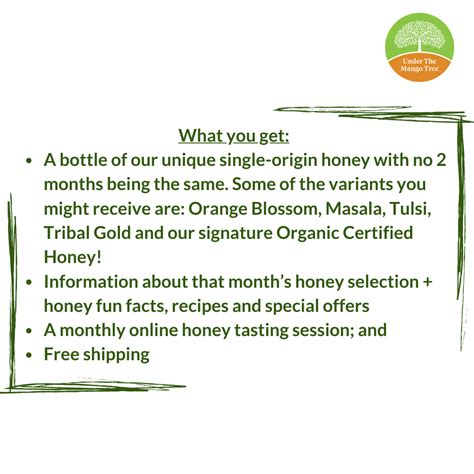 Honey Subscription – UTMT