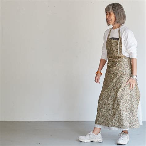 SQUARE APRON / LIBERTY Chive (green) | エプロン商会