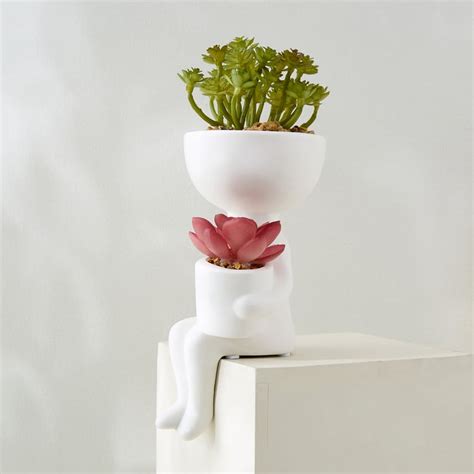 Buy Gloria Elsa Artificial Succulent in Ceramic Pot from Home Centre at ...