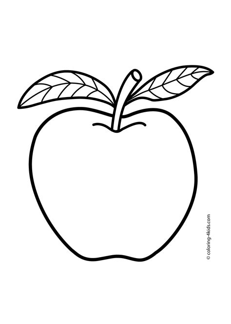 Apple Fruits Coloring Pages for Kids