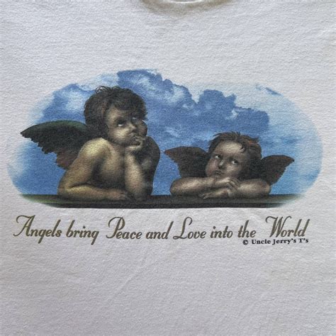 Vintage 90s Uncle Jerry's T's Angels Bring Peace and Love | Grailed
