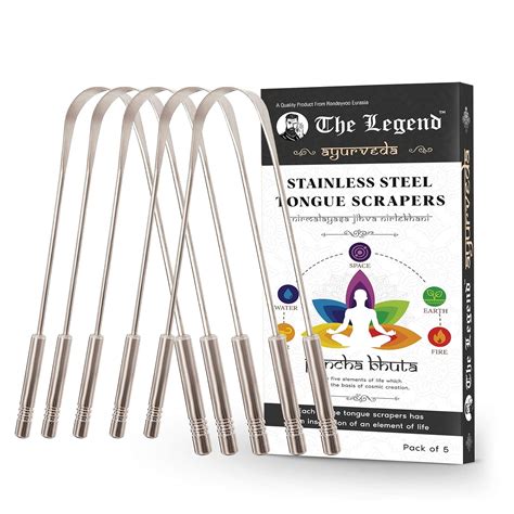 The Legend Stainless Steel Tongue Scrapers-Metal U Shaped Tongue ...