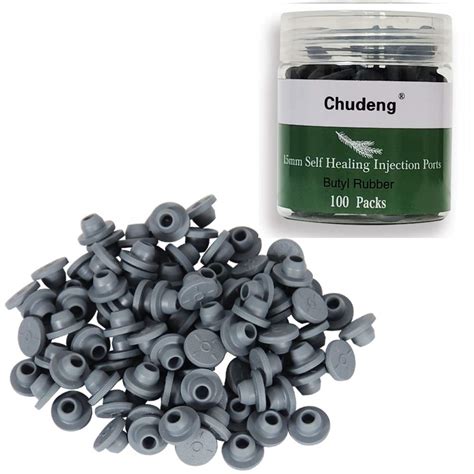 13mm Vial Rubber Stoppers (100 count) Mushroom Self Healing Injection ...