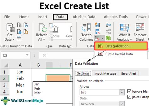 Image result for Guide for Creating Lists in Excel