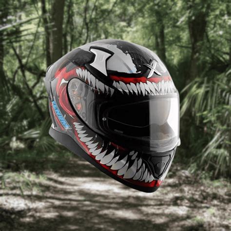 AXOR APEX MARVEL VENOM GLOSS BLACK RED HELMET – Destination Moto