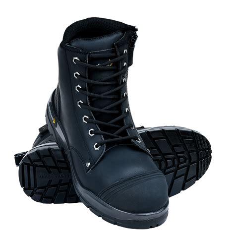 SCAR B Nubuck Black Leather Ankle Boots – S1 Safety Shoes – Mallcom