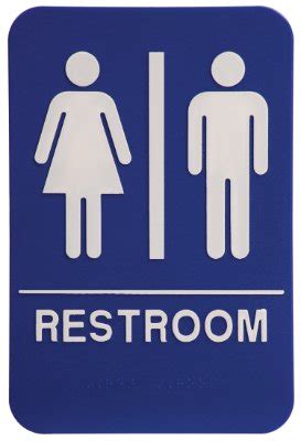 Buy Unisex Restroom Sign Blue/White - ADA at Ubuy India