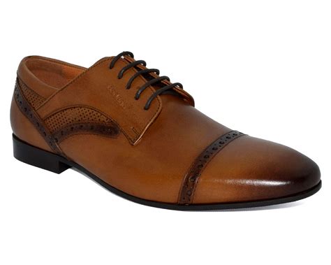 Buy Bodega Real Leather Men Brown Derby Shoes with Perforated Detailing ...