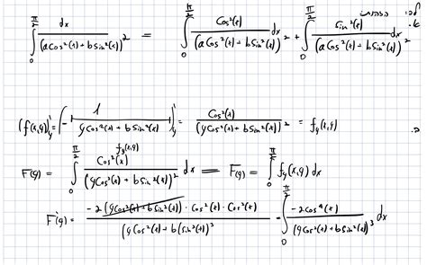derivatives - Calculating an integral using Leibniz parametric ...