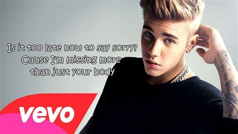 Justin bieber-Sorry (official lyrics video) - YouTube