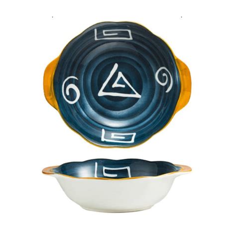 Buy Nestasia Blue and White Nitori Abstract Patterned Ceramic Dish Bowl ...