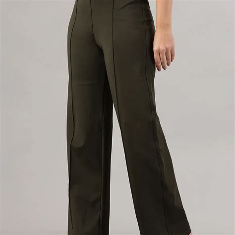 Loose Fit High-Rise Wrinkle Free Trousers - Fithub Fashion